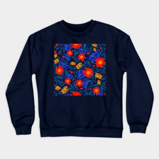 Colorful tropical floral pattern Crewneck Sweatshirt